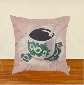Hot Black Coffee Cushion Cover