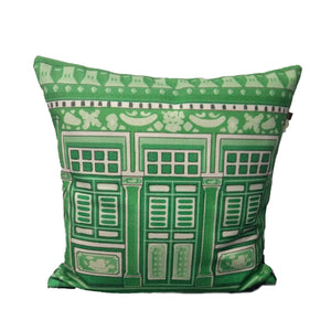 Old Shop Window Cushion Cover (Green)
