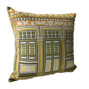 Old Shop Window Cushion Cover (Yellow)