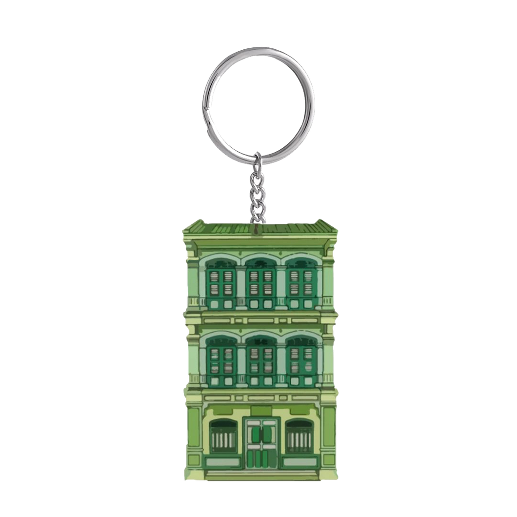 Shophouse Keychain (Green)