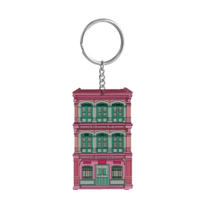 Shophouse Keychain (Pink)