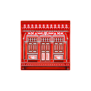 Old Shop Window Tile Magnet (Red)