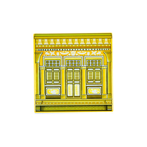 Old Shop Window Tile Magnet (Yellow)