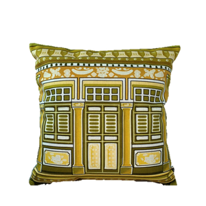 Old Shop Window Cushion Cover (Yellow)